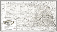 Alts Railway Map of Nebraska - 1889