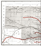 Burlington Route Map of Nebraska - 1886 1/2