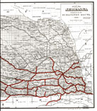 Burlington Route Map of Nebraska - 1886 2/2