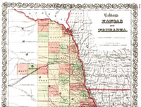 Coltons Kansas and Nebraska - 1855 (c.1862) 1 of 2