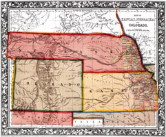 Mitchells Kansas, Nebraska, and Colorado - 1860