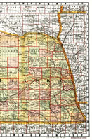 Crams Railroad & Township Map of Nebraska - 1879 2/2